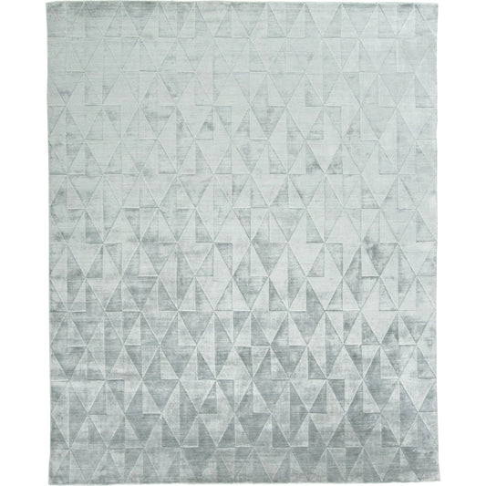 Gramercy Geometric Rug - 6335F by Feizy in gray, ivory, silver. Made from viscose in a unique style.