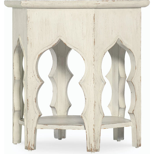 Americana Hexagon End Table by Hooker Furniture. Made from oak veneers in a modern style.