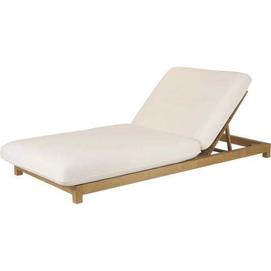Enzo Outdoor Adjustable Lounge Chair by Moe's Home Collection. Made from 100% olefin fabric, quick dry foam, solid teak wood in a unique style.