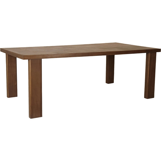 Marina Outdoor Dining Table by Moe's Home Collection. Made from solid teak wood, ceramic tile, pvc under table top in a unique style.