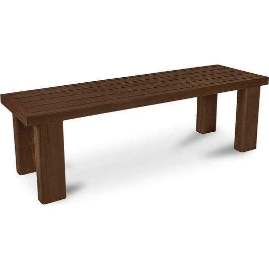 Marina Outdoor Dining Bench by Moe's Home Collection. Made from solid teak wood in a unique style.