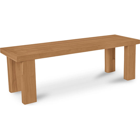 Marina Outdoor Dining Bench by Moe's Home Collection. Made from solid teak wood in a unique style.