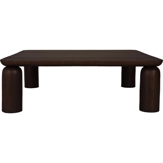 Barclay Outdoor Coffee Table by Moe's Home Collection in brown. Made from solid teak wood in a unique style.