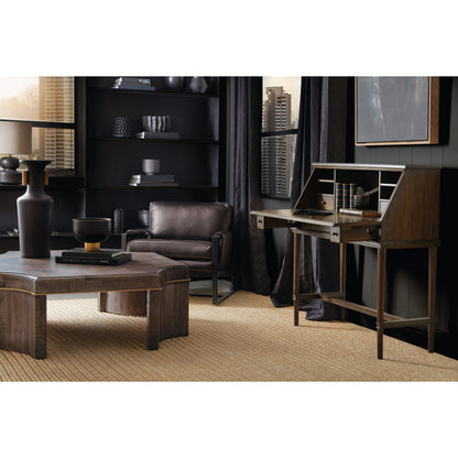 Commerce and Market Cocktail Table by Hooker Furniture in medium wood. Made from mango solids in a traditional style.