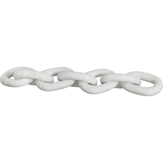 Tabi Marble Chain Link Object by Worlds Away. Made from marble in a unique style.