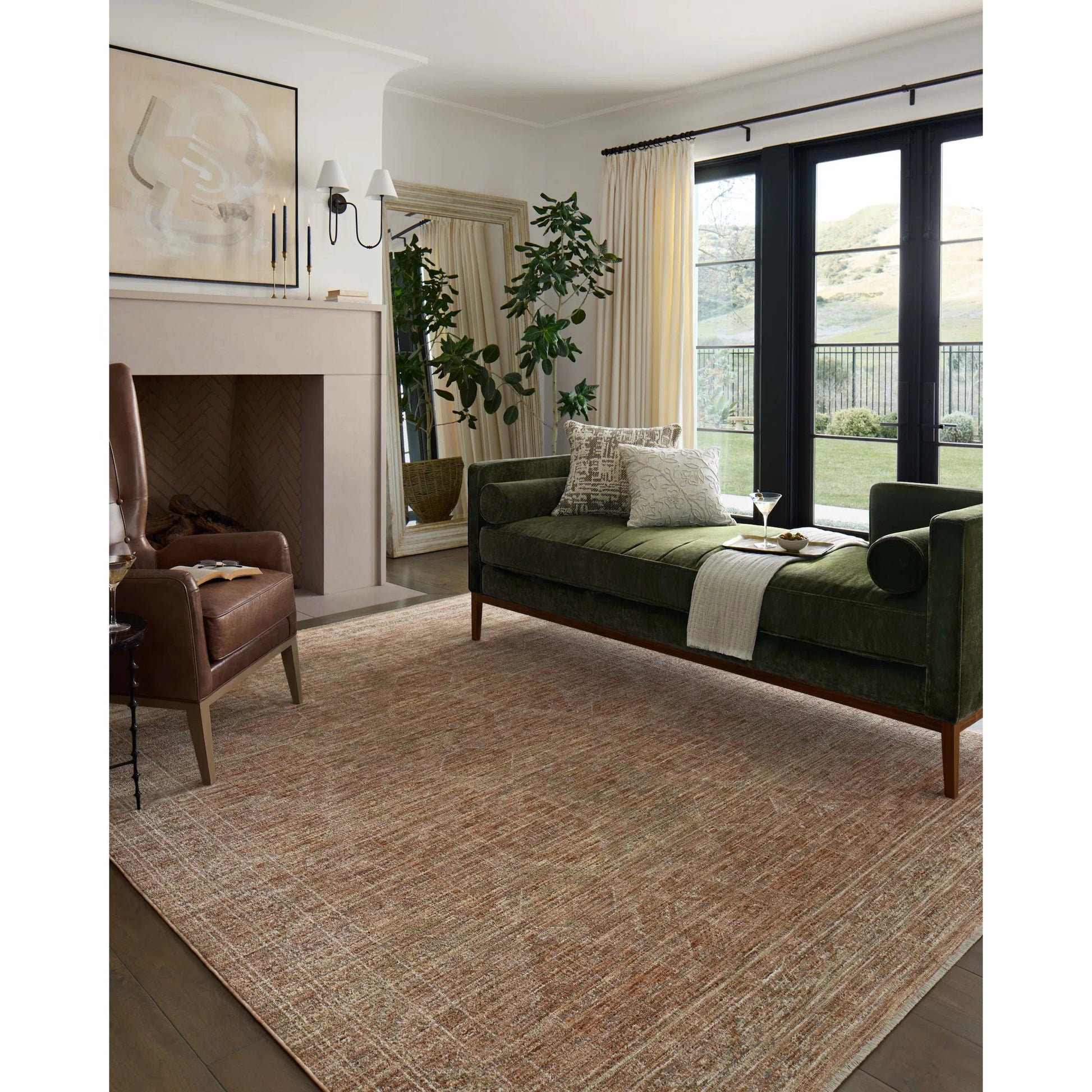 Tabitha TAI-05 Rug by Loloi in clay, natural. Made from 100% polyester in a unique style.