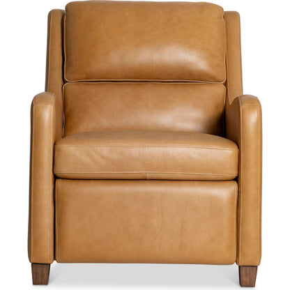 Dillon Leather Recliner by Bernhardt in beige, tan. Made from leather in a traditional style.