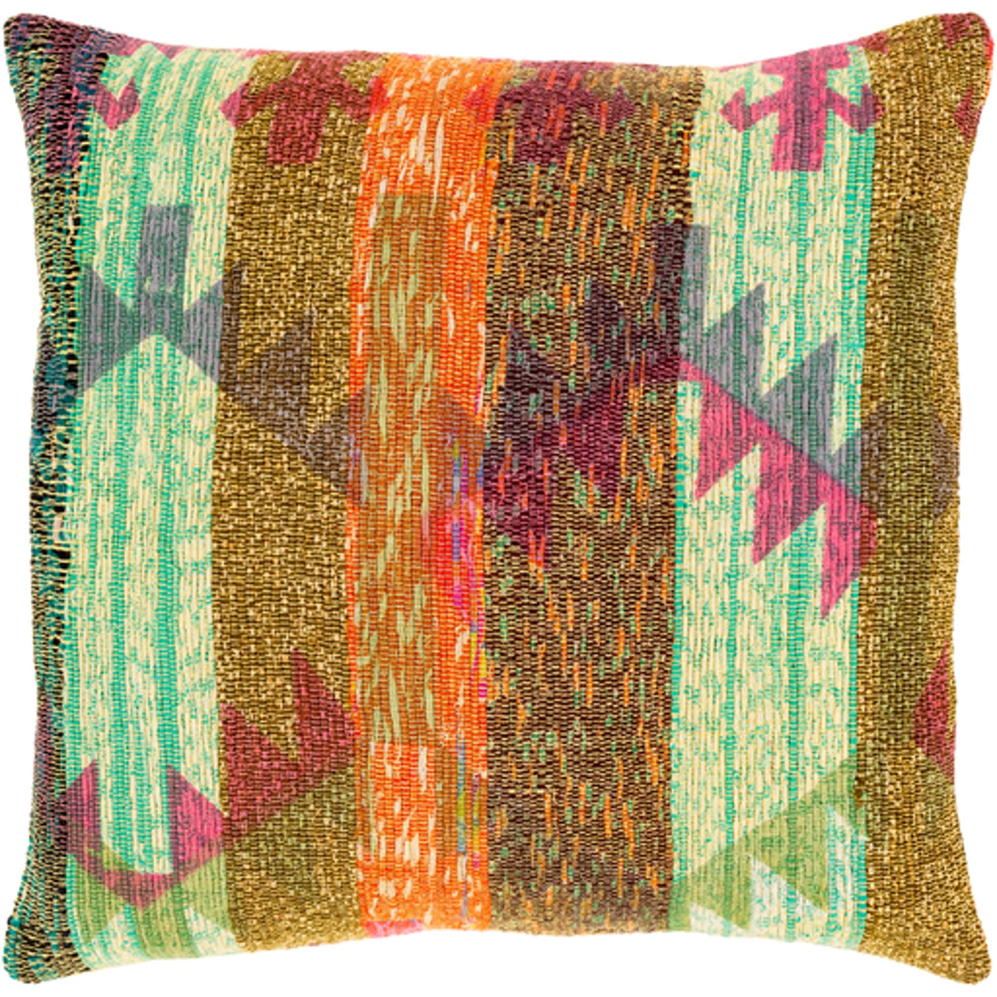 Thames Indoor/Outdoor Pillow by Surya. Made from front: 100% recycled fabric, back: 100% cotton in a modern style.