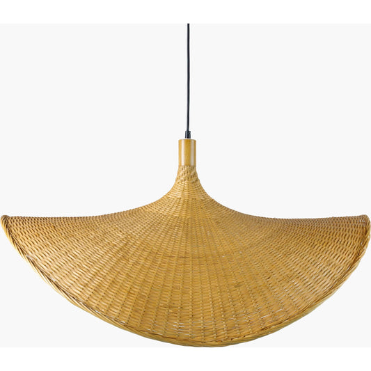 Taiga Pendant - 529028 by Surya in black, brown and hand paintednaturalhand painted. Made from rattan in a unique style.