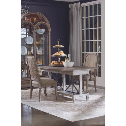 Arch Salvage Mills Side Chair (Set of 2) by A.R.T. Furniture. Made from parrawood solids, cathedral elm veneers, foam, fabric, metal in a traditional style.