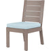 Laguna Outdoor Armless Dining Chair by Sunset West in browns. Made from aluminum in a modern style.