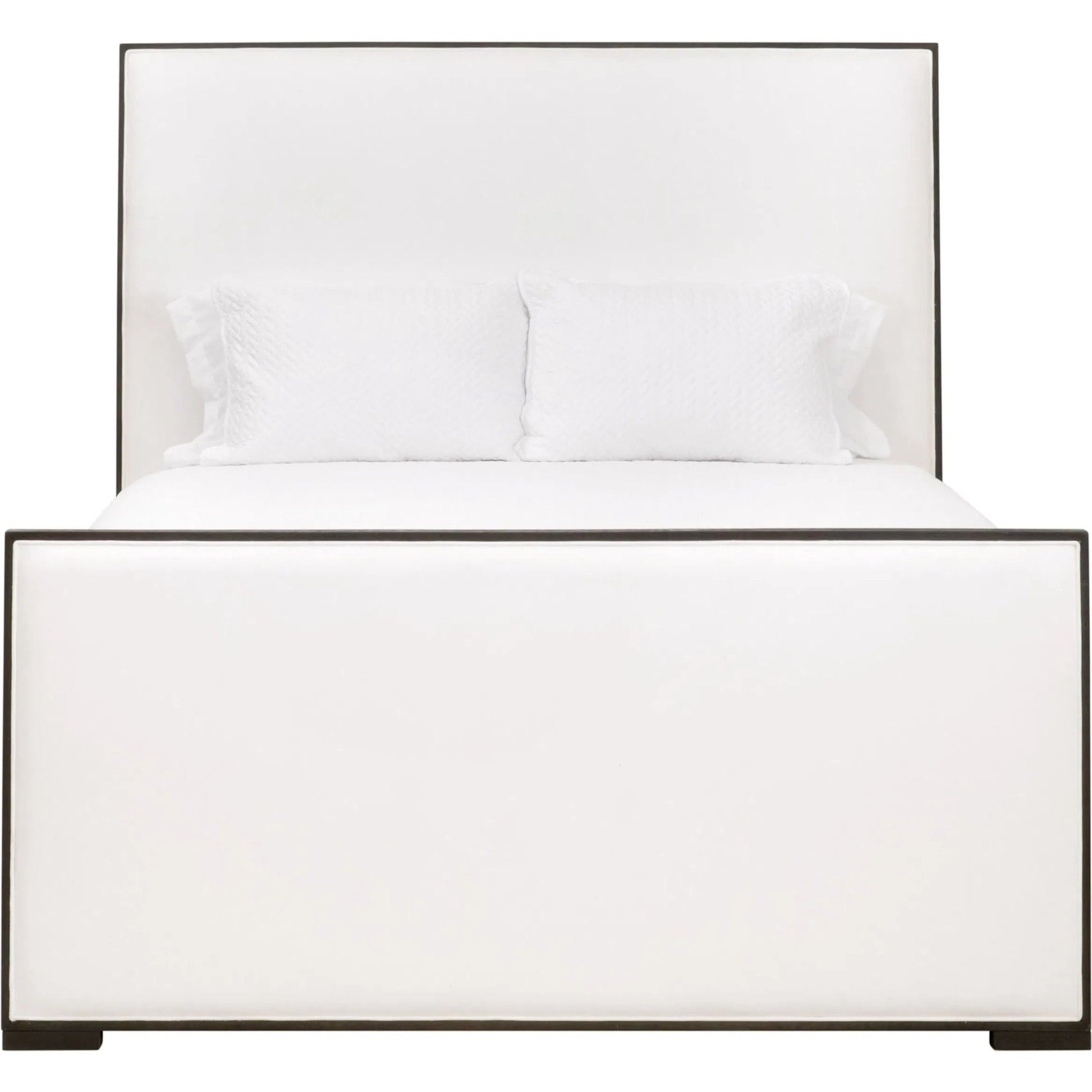 Tailor Bed by Essentials For Living in livesmart peyton-pearl, matte brown oak. Made from solid oak wood, plywood, metal in a modern style.