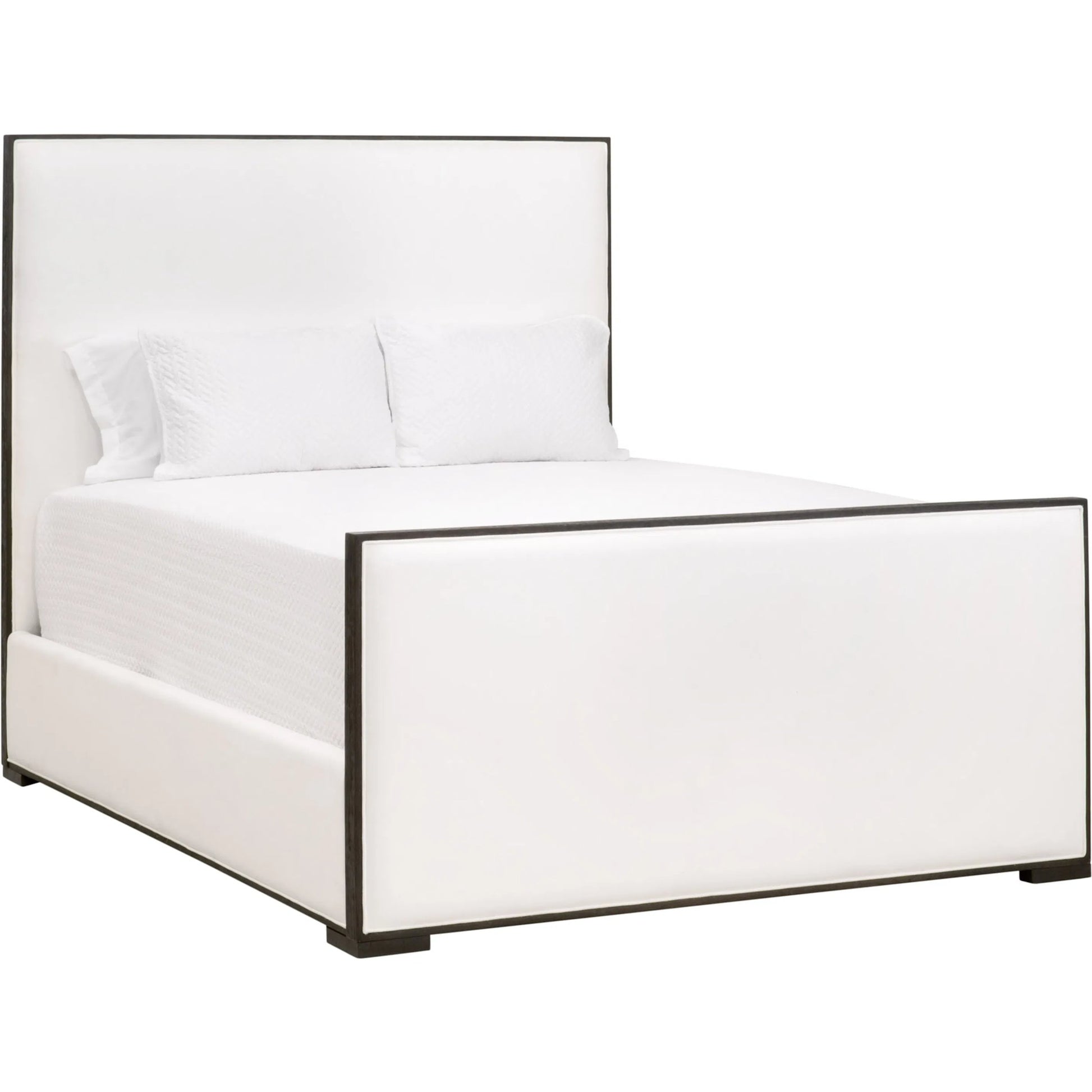 Tailor Bed by Essentials For Living in livesmart peyton-pearl, matte brown oak. Made from solid oak wood, plywood, metal in a modern style.