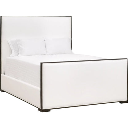 Tailor Bed by Essentials For Living in livesmart peyton-pearl, matte brown oak. Made from solid oak wood, plywood, metal in a modern style.