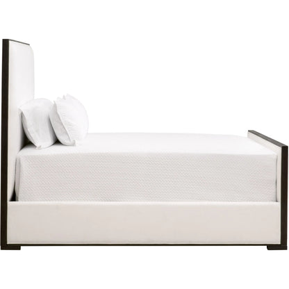 Tailor Bed by Essentials For Living in livesmart peyton-pearl, matte brown oak. Made from solid oak wood, plywood, metal in a modern style.