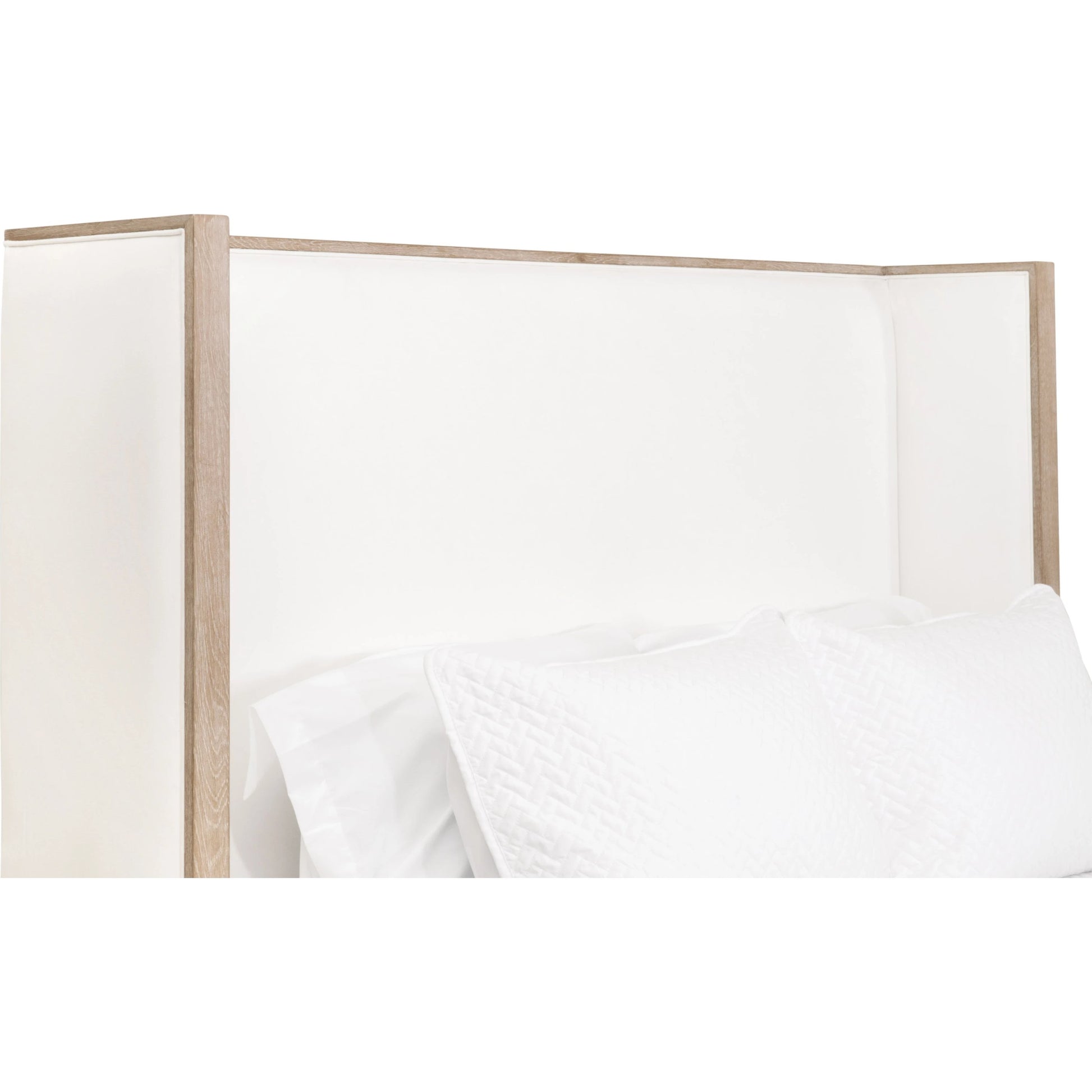 Tailor Shelter Bed by Essentials For Living in livesmart peyton-pearl and natural gray oak. Made from solid oak wood, plywood, metal, 98% polyester/2% nylon fabric, foam in a modern style.