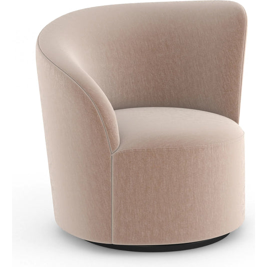 Whorl Swivel Chair by Caracole in taupe and almost black. Made from unique in a transitional style.
