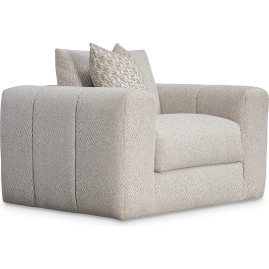 Vista Fabric Swivel Chair by Bernhardt in beige. Made from fabric in a transitional style.
