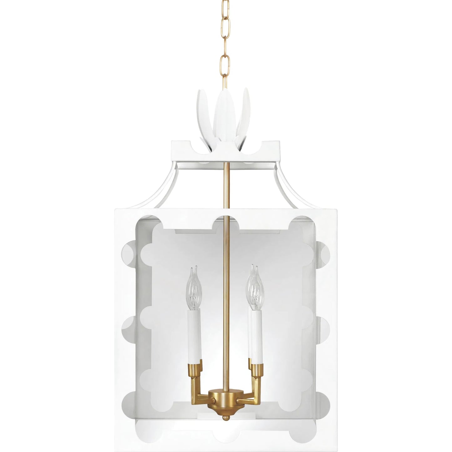 001 SI-2461352 | Primary Silo | Talula Handpainted Tole Lantern Pendant by Worlds Away in white. Made from unique in a modern style.