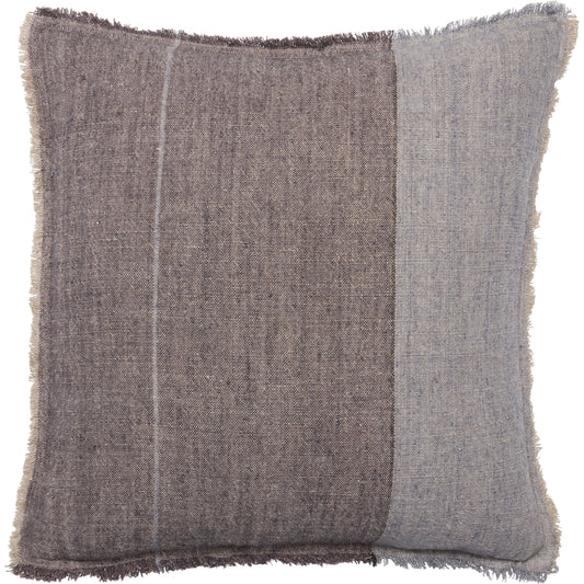 Tanzy Morrigan Pillow by Jaipur Living in gray, slate. Made from 100% linen in a cottage & farmhouse style.