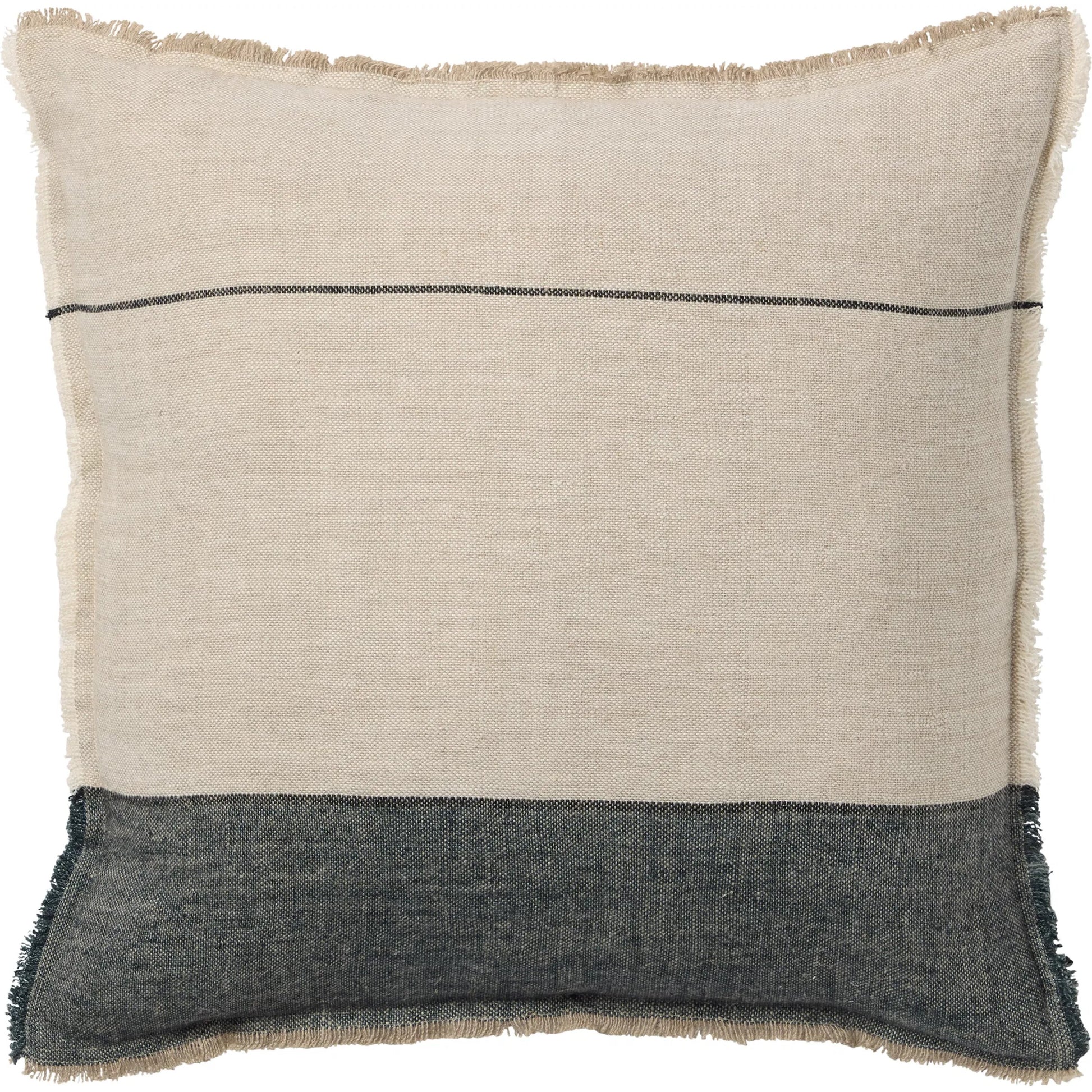 Tanzy TAN17 Pillow by Jaipur Living in gray. Made from 100% linen in a cottage & farmhouse style.