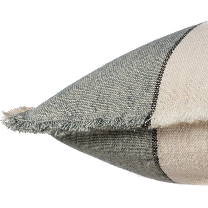 Tanzy TAN17 Pillow by Jaipur Living in gray. Made from 100% linen in a cottage & farmhouse style.