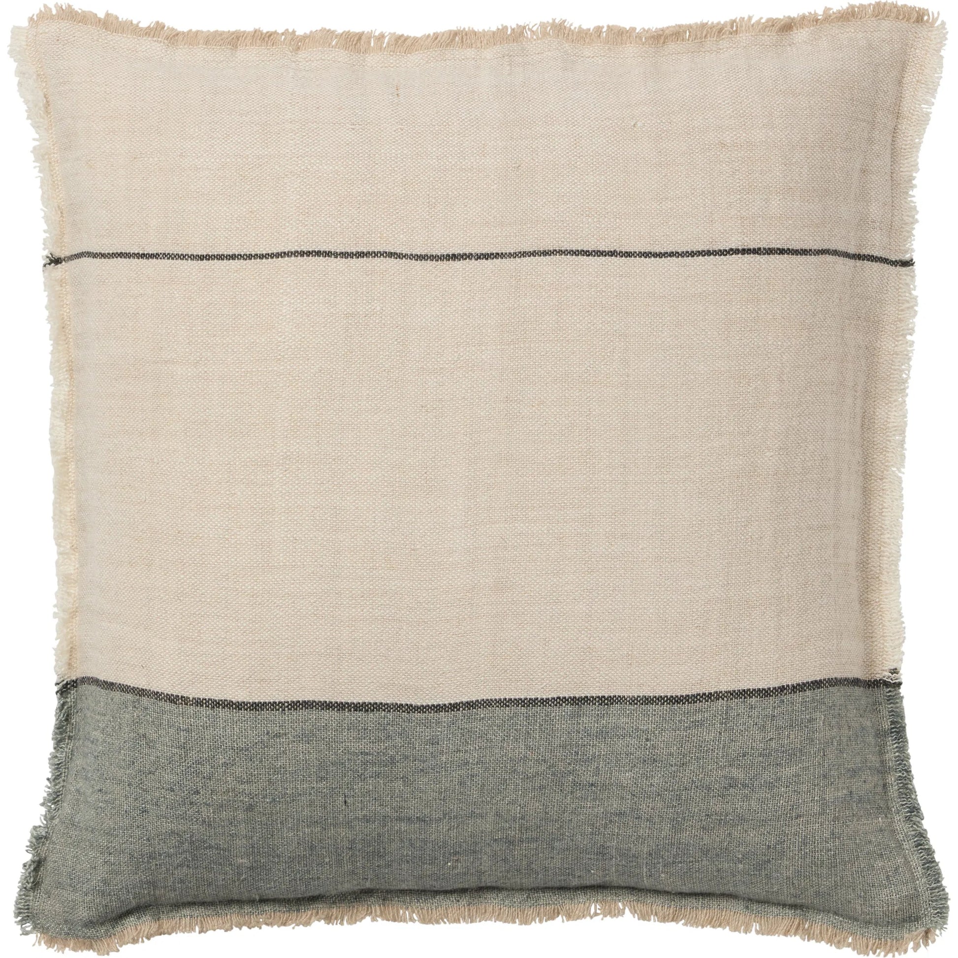 Tanzy TAN17 Pillow by Jaipur Living in gray. Made from 100% linen in a cottage & farmhouse style.