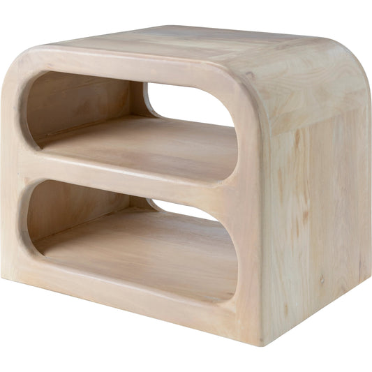 Tana End Table - 531975 by Surya in ivory and wood finish. Made from mango wood in a modern style.
