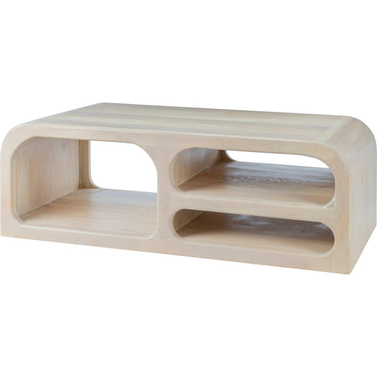 Tana Coffee Table - 531978 by Surya in ivory and wood finish. Made from mango wood in a modern style.