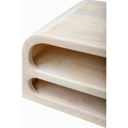 Tana Coffee Table - 531978 by Surya in ivory and wood finish. Made from mango wood in a modern style.
