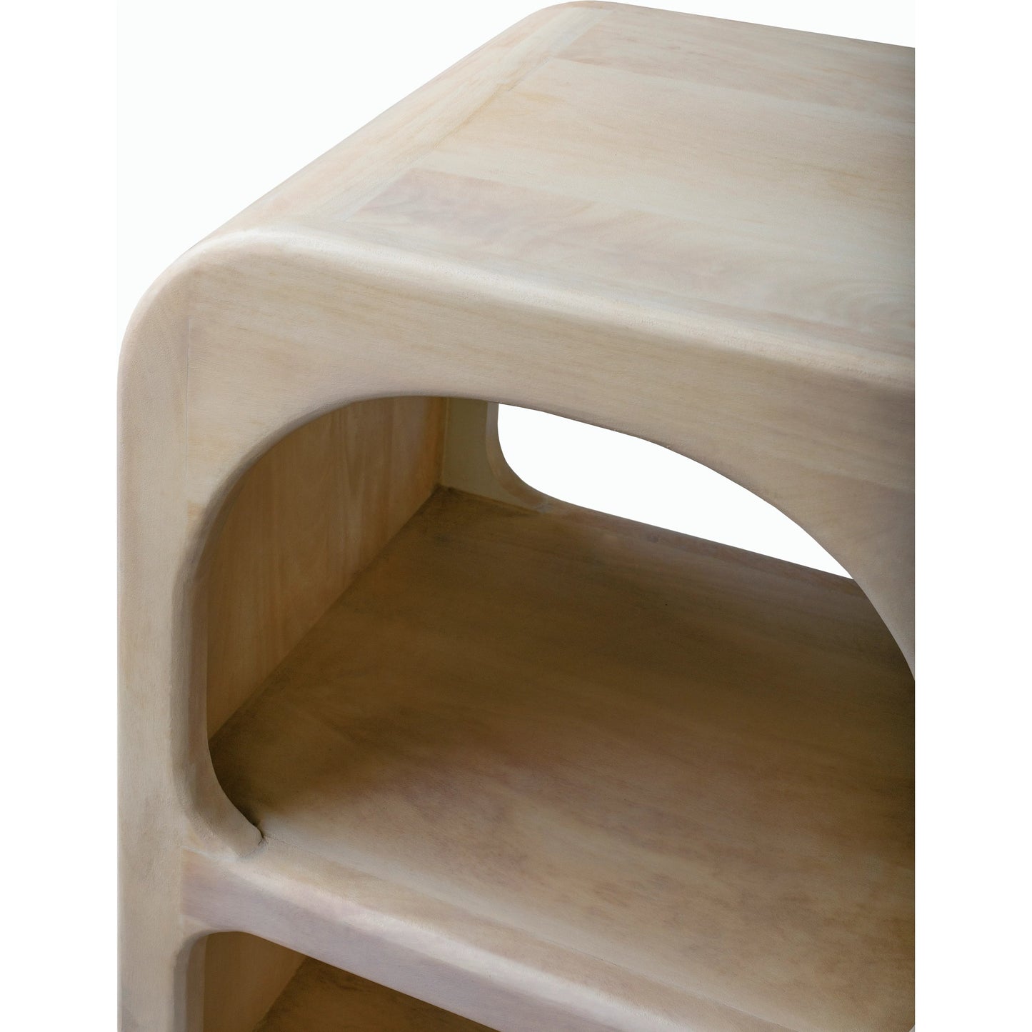 003 SI-2133376 | Closeup | Tana Console Table - 531969 by Surya in ivory and wood finish. Made from mango wood in a modern style.