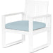 Newport Outdoor Dining Chair by Sunset West in whites/creams/beiges. Made from aluminum in a modern style.