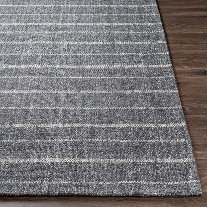 Tartan Rug - 27254 by Livabliss in black, light gray, gray. Made from 50% viscose, 50% wool in a unique style.