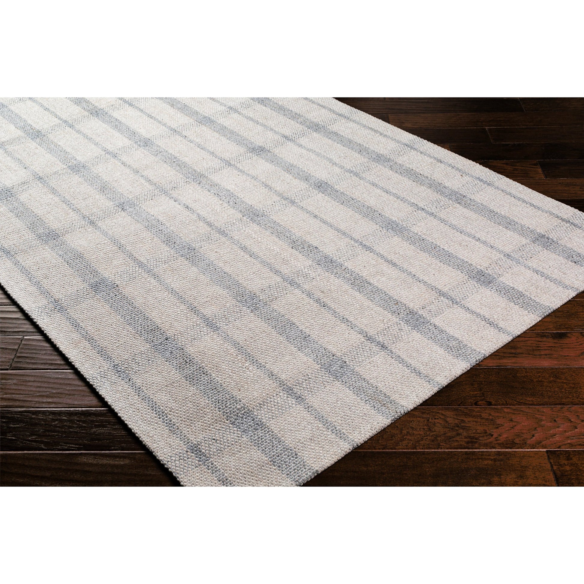 Tartan Rug - 27255 by Livabliss in oatmeal, light gray, gray. Made from 50% viscose, 50% wool in a unique style.