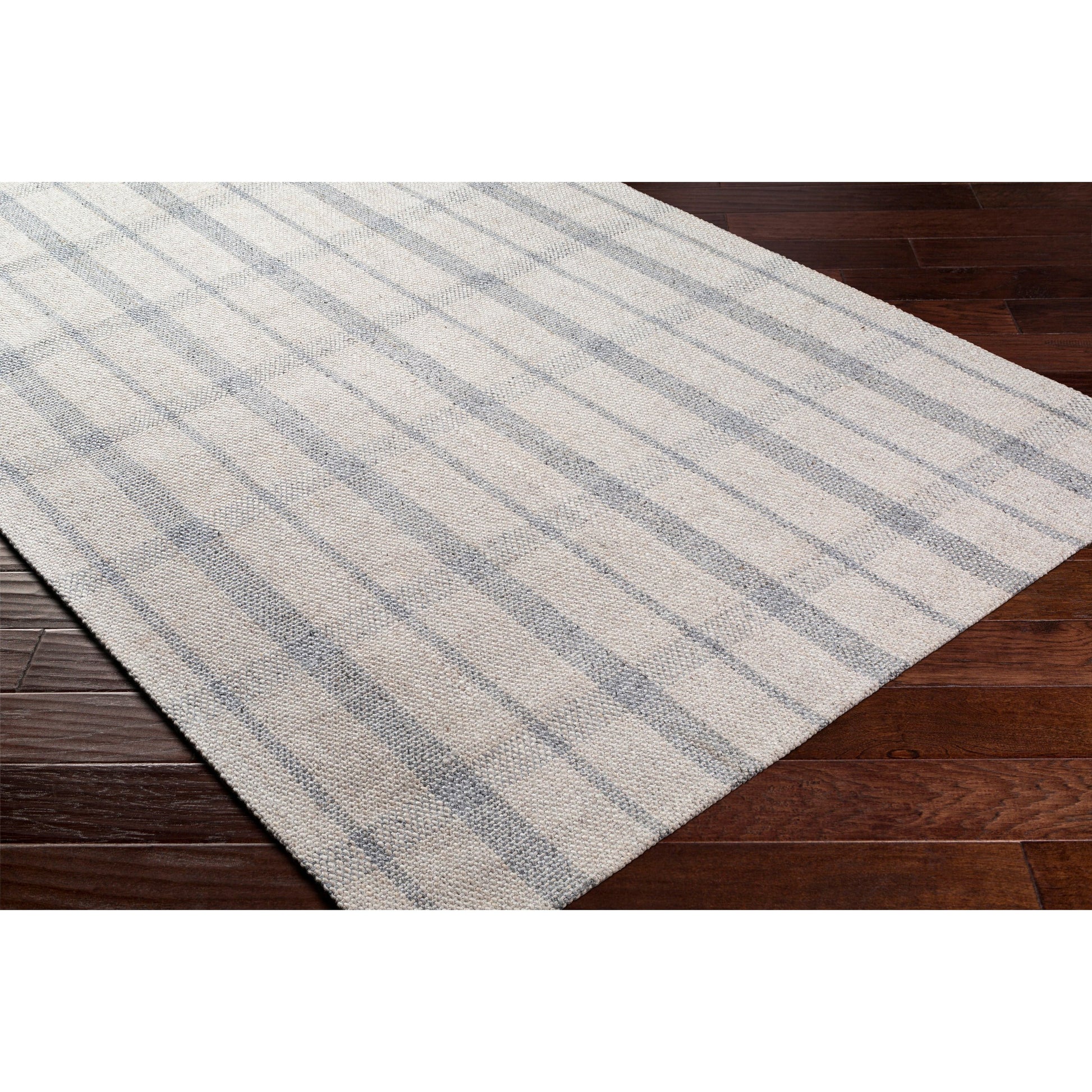 Tartan Rug - 27255 by Livabliss in oatmeal, light gray, gray. Made from 50% viscose, 50% wool in a unique style.