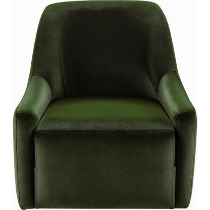 Tasa Armchair by Surya in green, dark green and wood finish. Made from upholstery: faux suede, base: beech wood, fill: 100% polyurethane foam in a modern style.