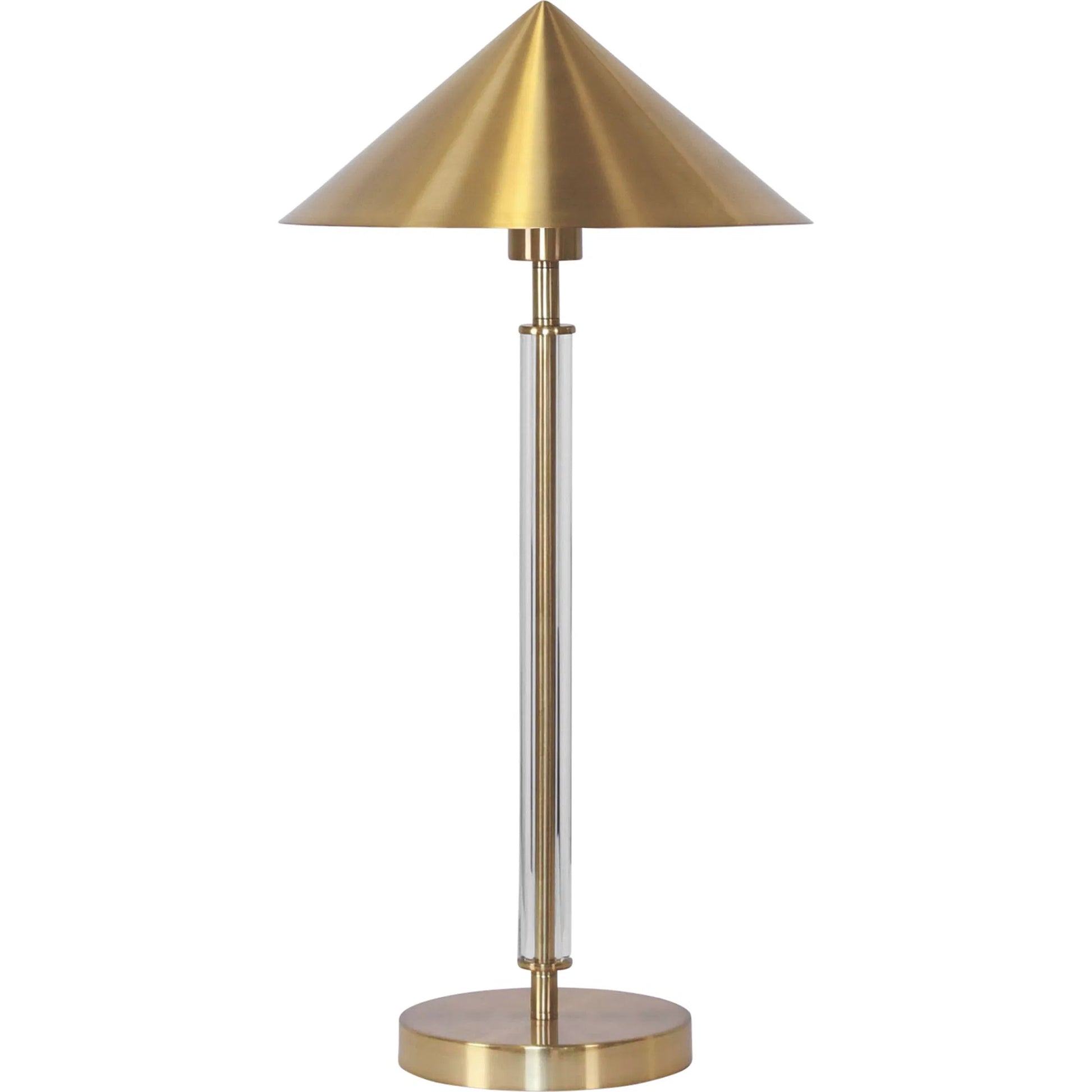 Tate Table Lamp by Worlds Away. Made from acrylic, brass in a modern style.
