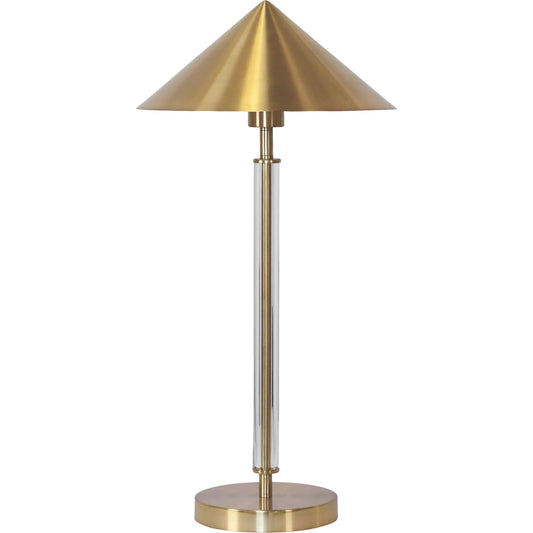 Tate Table Lamp by Worlds Away. Made from acrylic, brass in a unique style.