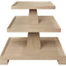 Tatiana Three Tier Center Column Side Table by Worlds Away. Made from solid wood, mdf in a transitional style.