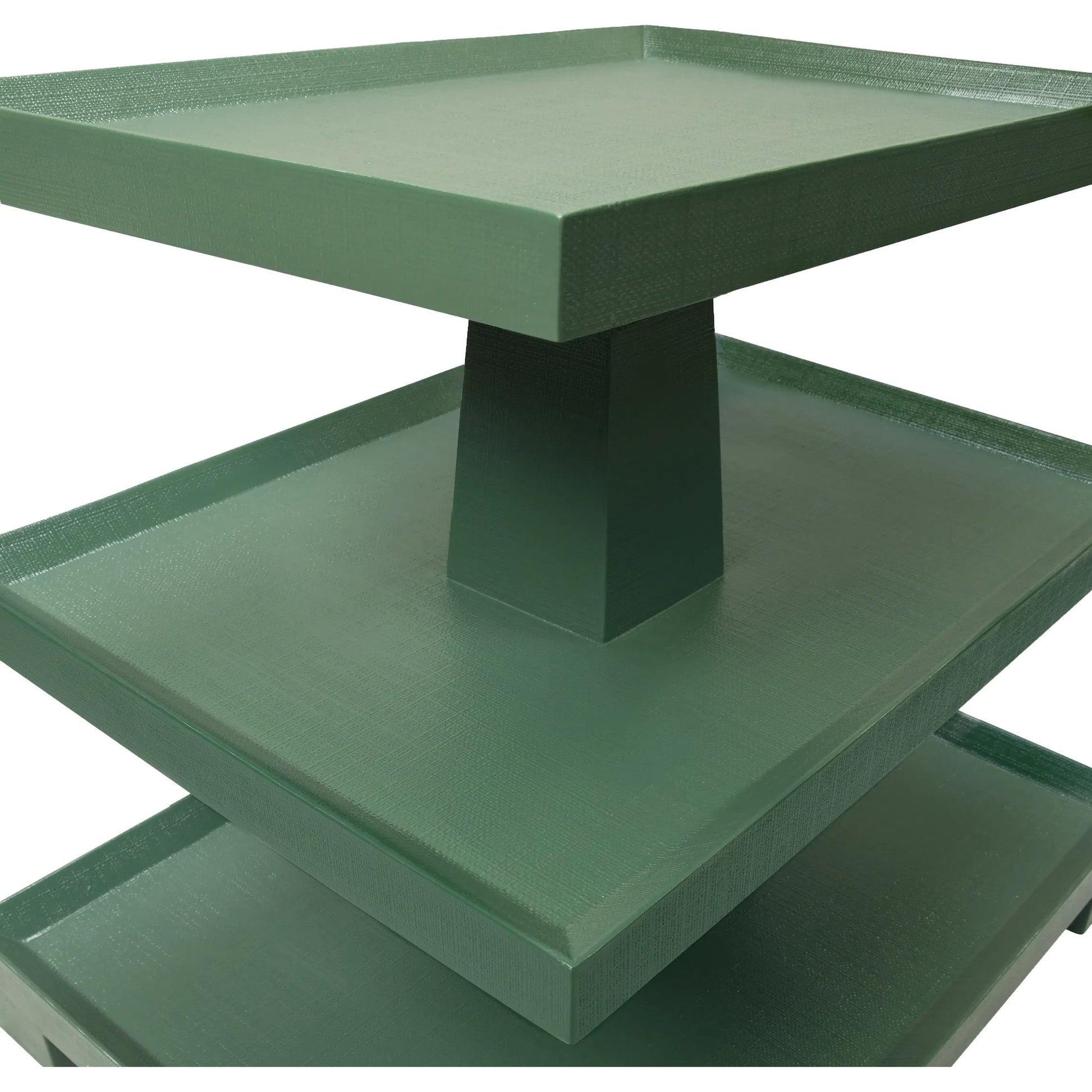 Tatiana Three Tier Center Column Side Table by Worlds Away. Made from solid wood, mdf in a transitional style.