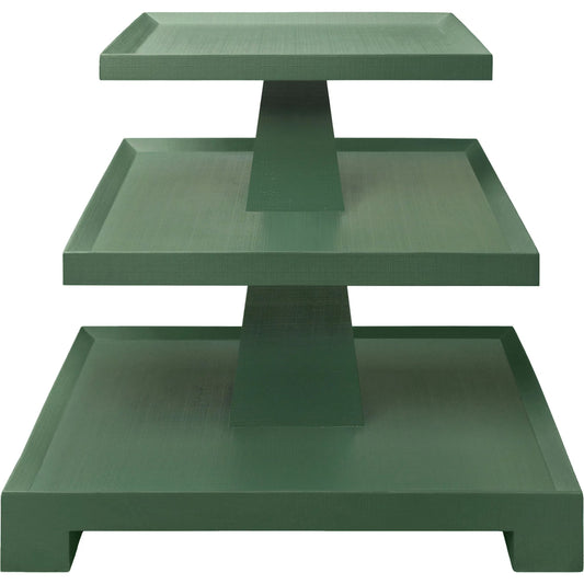 Tatiana Three Tier Center Column Side Table by Worlds Away. Made from solid wood, mdf in a unique style.