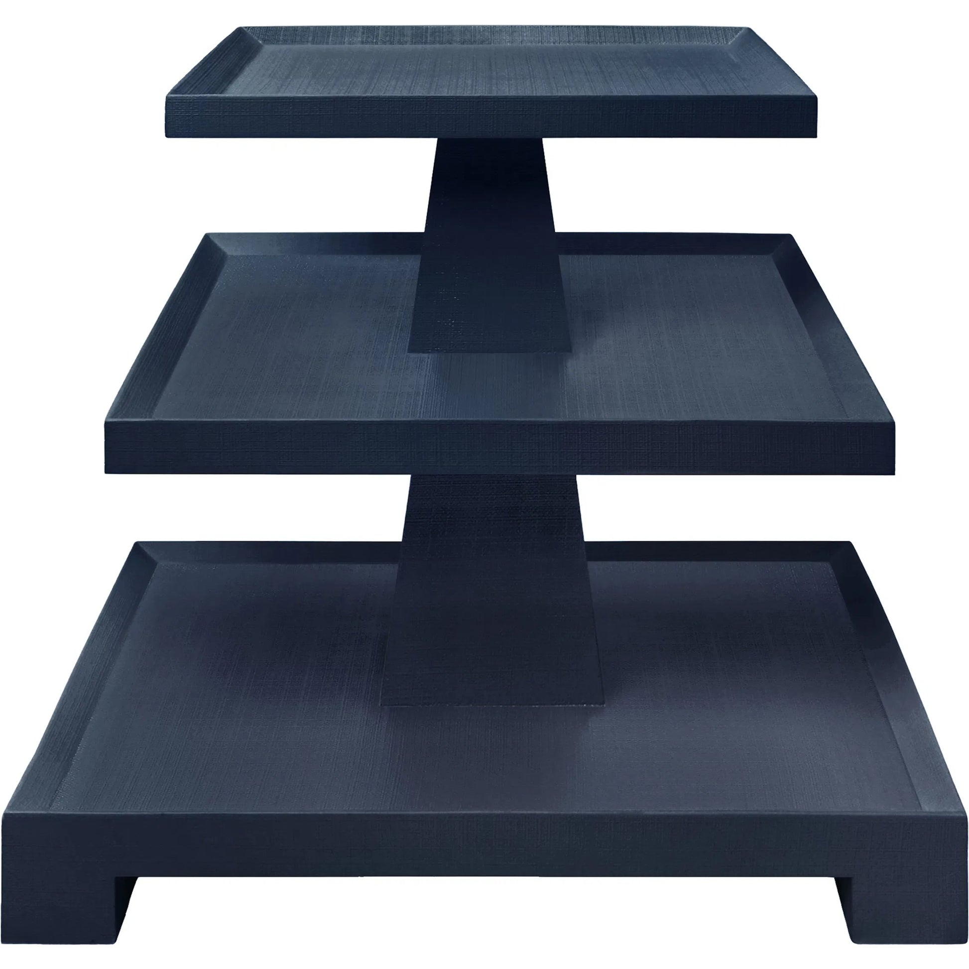 Tatiana Three Tier Center Column Side Table by Worlds Away. Made from solid wood, mdf in a transitional style.