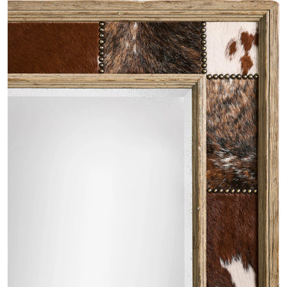 Sagehill Rectangular Hide Mirror by Jonathan Charles in timberon grey oak. Made from oak in a cottage & farmhouse style.