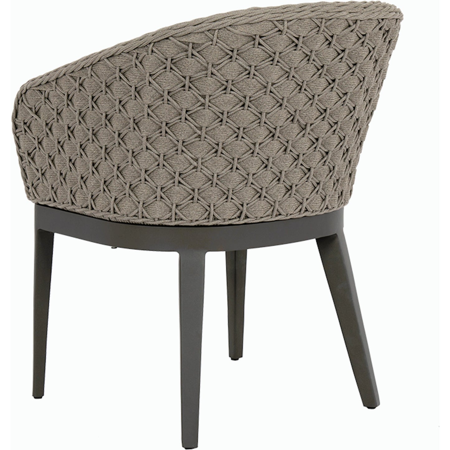 004 SI-2167078 | Additional Silo | Marbella Outdoor Dining Chair by Sunset West in graphite. Made from olefin rope in a modern style.