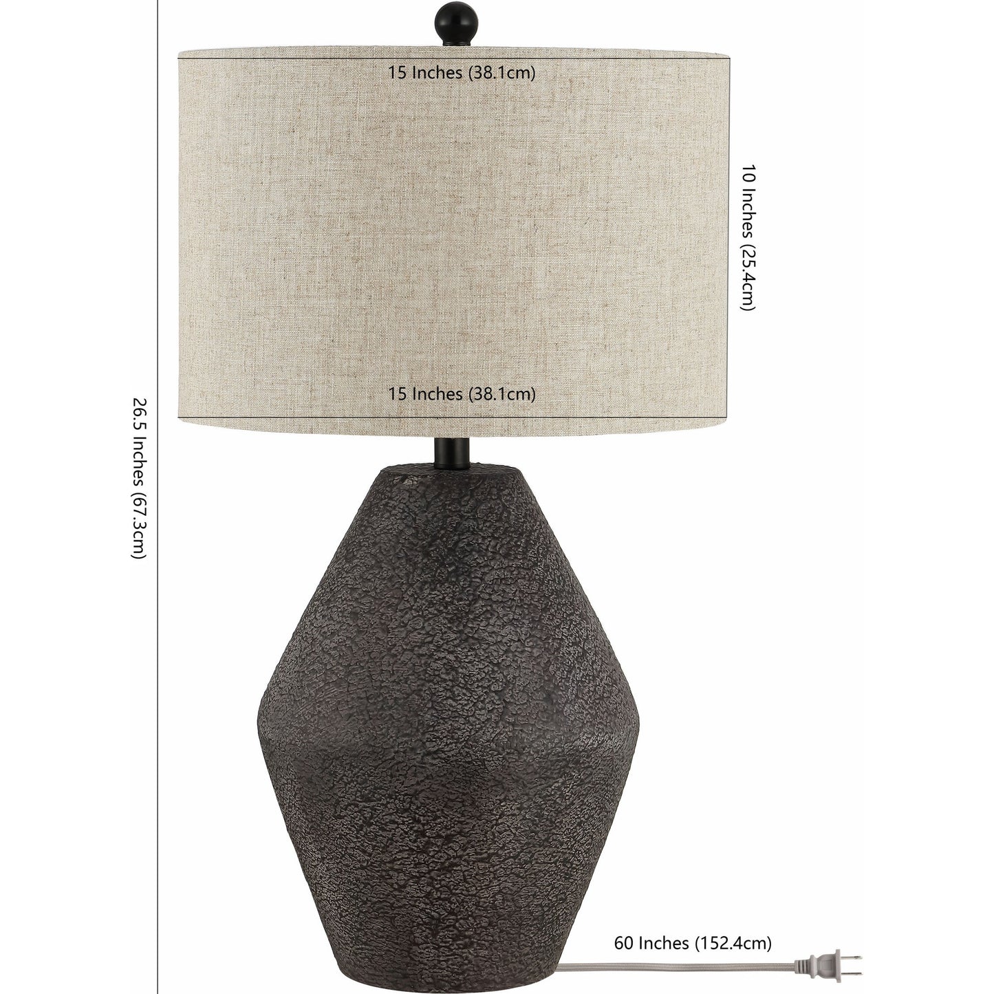 002 SI-1768699 | Additional Silo | Kickapoo Table Lamp by HedgeApple Essentials in brown. Made from 100% cotton polyester in a modern style.