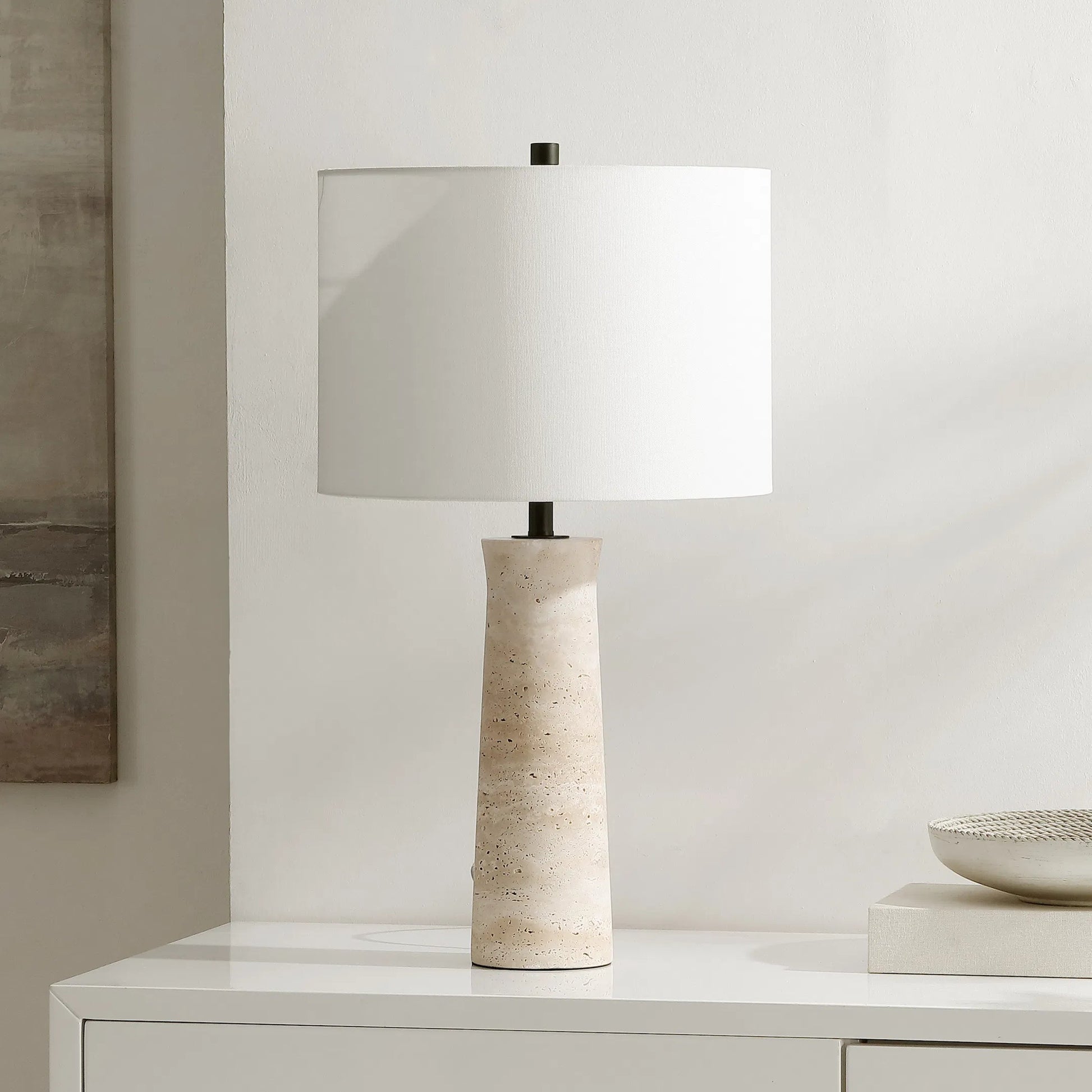 Mathews Travertine Table Lamp by HedgeApple Essentials. Made from unique in a modern style.