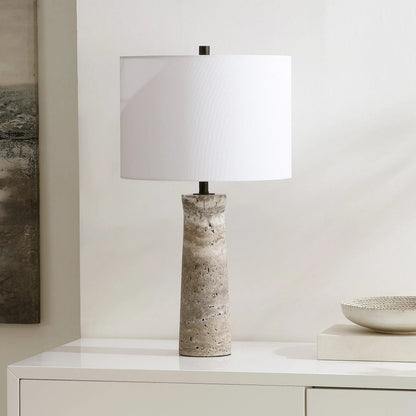 Mathews Travertine Table Lamp by HedgeApple Essentials. Made from unique in a modern style.