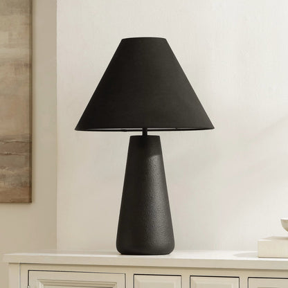Allen Table Lamp by HedgeApple Essentials in black. Made from resin, 100% cotton in a modern style.