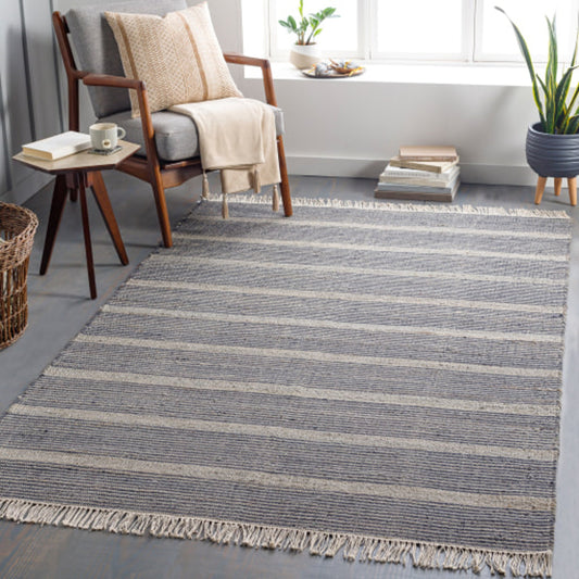 Trabzon Rug - 30340 by Surya in navy, slate. Made from 60% jute, 40% wool in a unique style.
