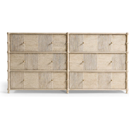 Bywater Dresser by Jonathan Charles in beige and washed acacia. Made from oak, aluminum, acacia veneer, beech in a transitional style.